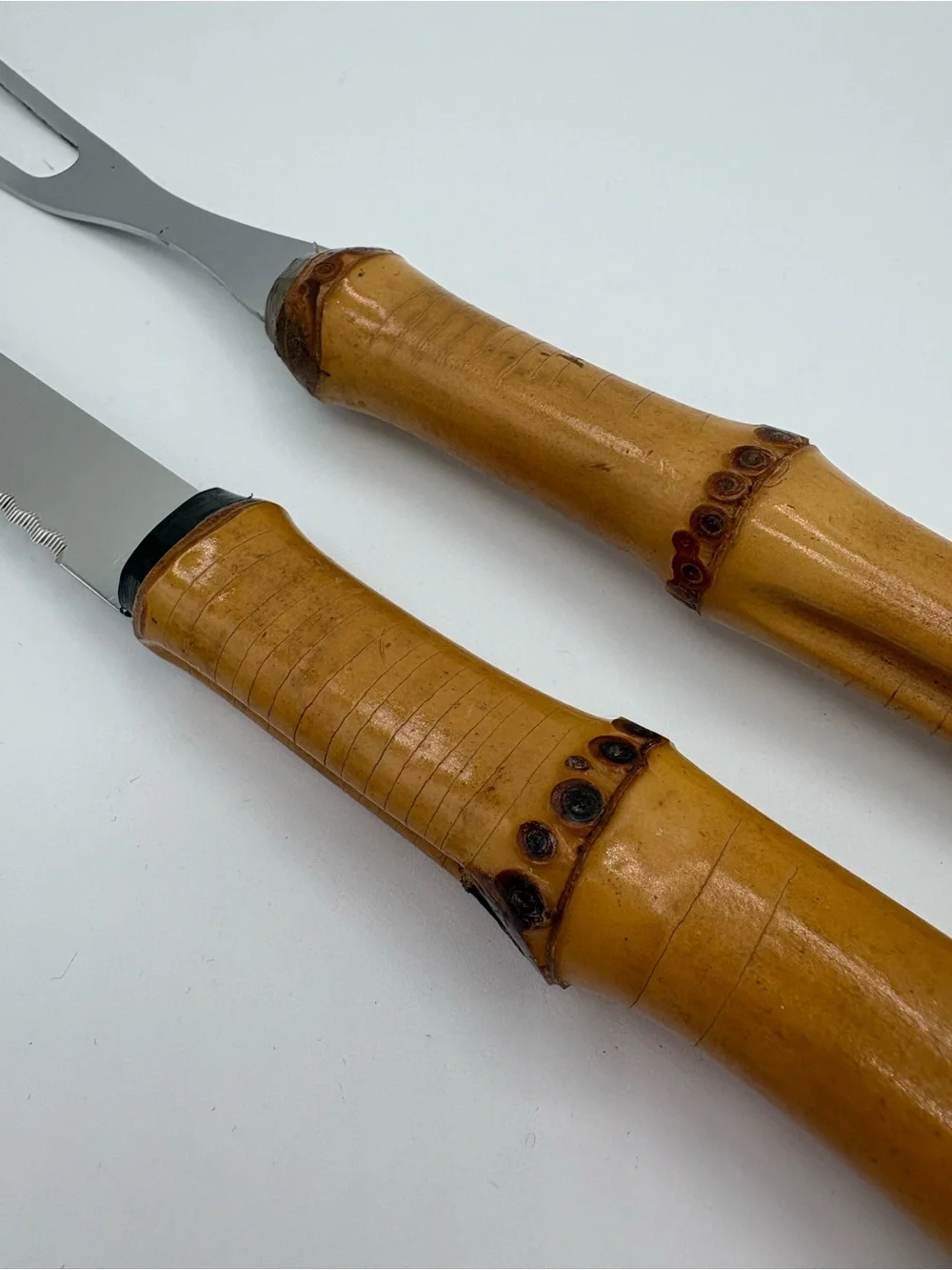 Vintage Bamboo Handle 6 Pc Kitchen Set Tramontina Inox Brasil Eberle